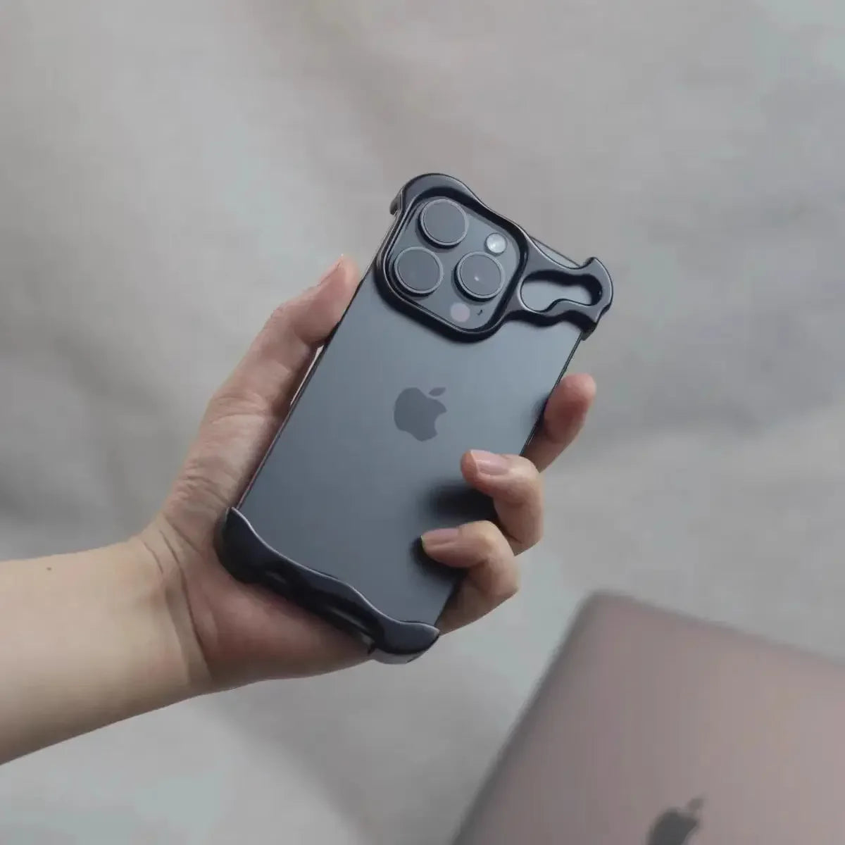 Luxury Irregular Aluminum Alloy Bumper Phone Case for Iphone 12 13 14 15 16 Pro Max 16Pro plus Lens Film Protection Metal Cover